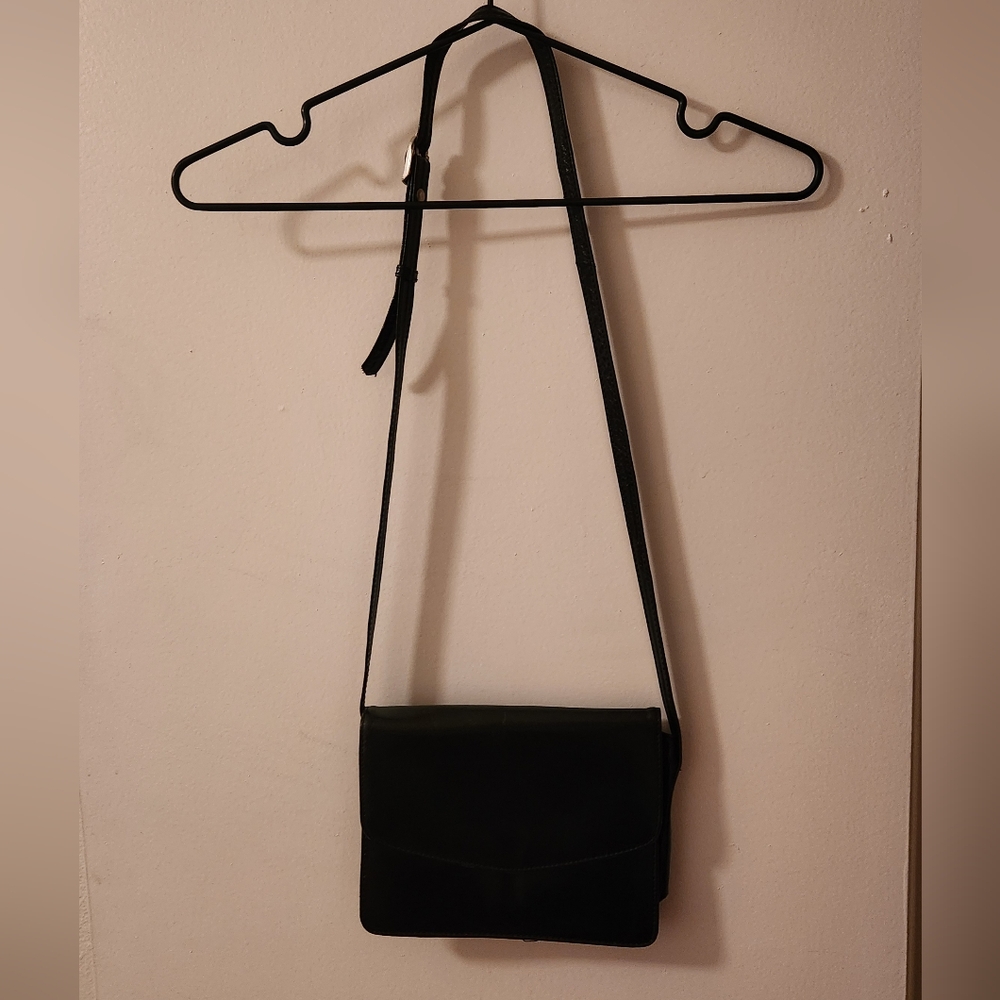 Vintage Black Leather Purse